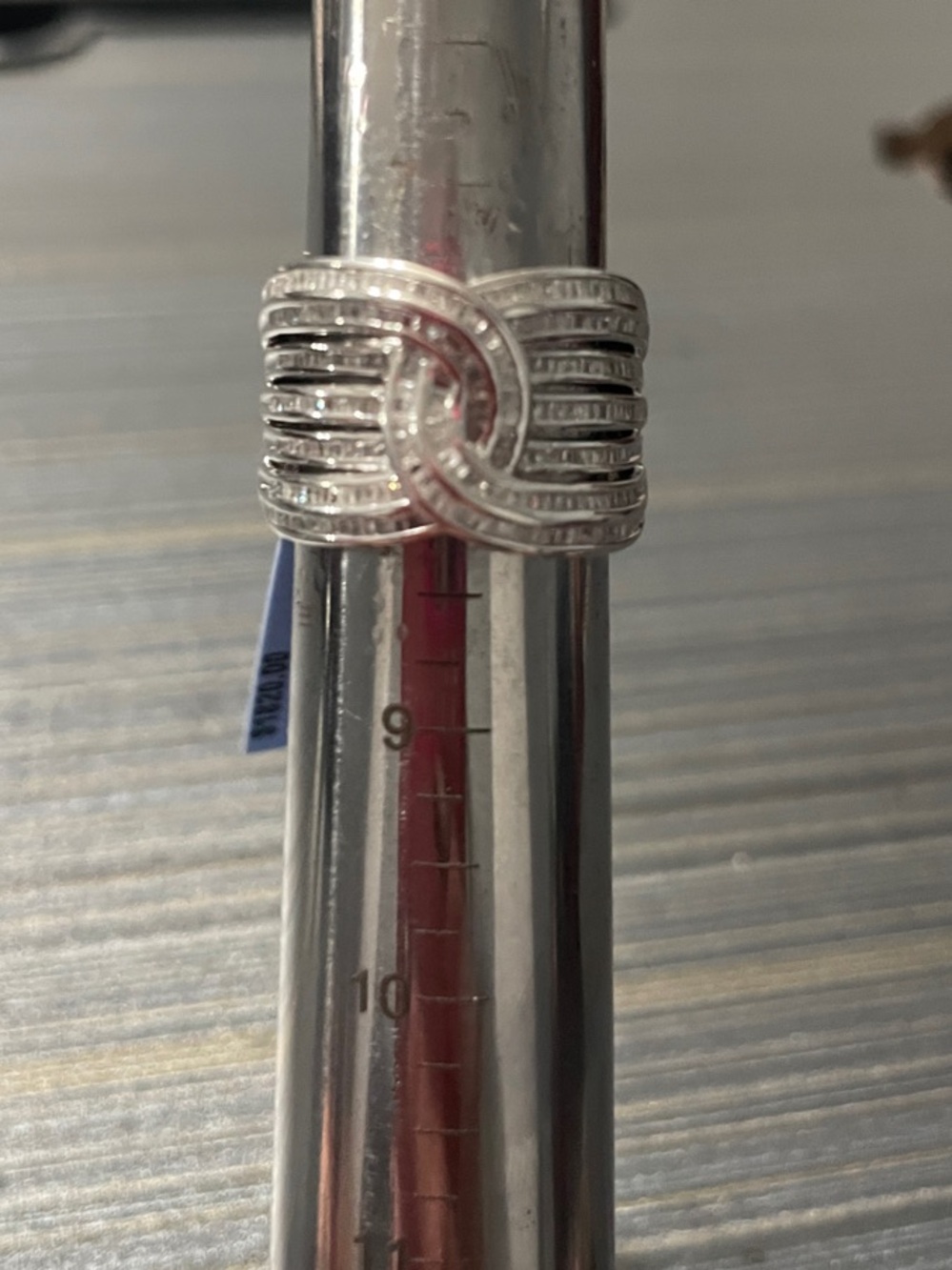 Sterling Silver Knot-Style Dome Ring w/ Natural Diamonds